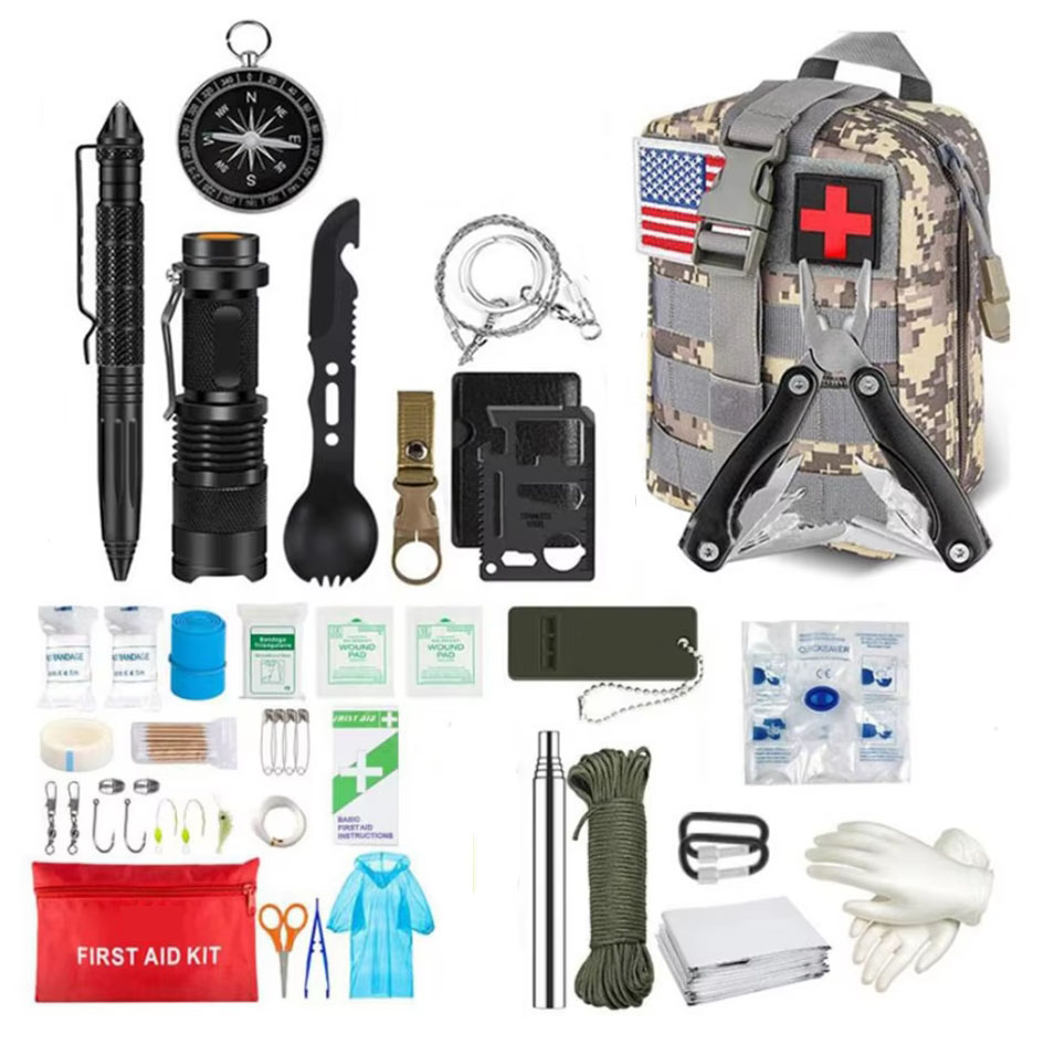 Outdoor Adventure Kit - Survival First Aid Kit Survival ชุด