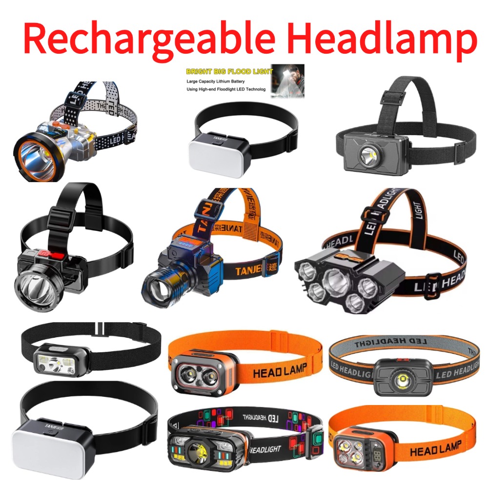 Outdoor Adventure At - ไฟหน้าแบบชาร์จไฟได้พร้อมไฟ LED 32 ดวง 5 โหมด