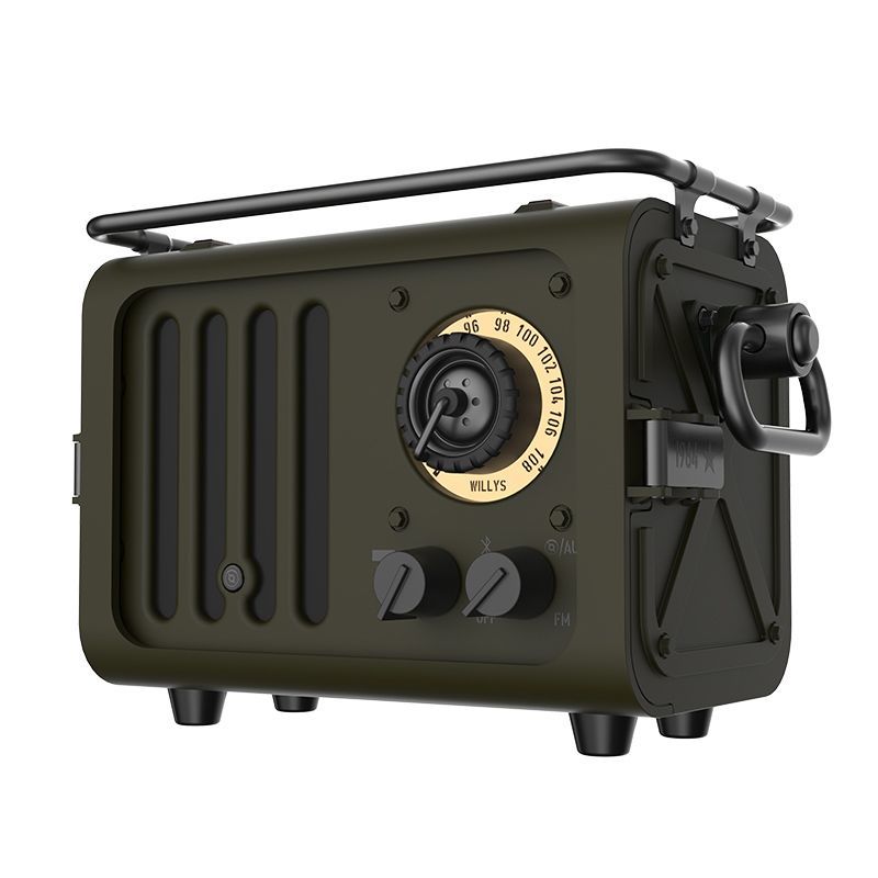 Outdoor Adventure Jeep - ลำโพงบลูทูธกลางแจ้งแบบพกพา เสียงเบสหนักแน่น จากโรงงาน | วิทยุพกพาสำหรับตั้งแคมป์, กล่องเสียงขนาดเล็กกันน้ำสำหรับรถจี๊ปและการผจญภัย