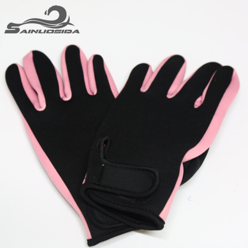Outdoor Adventure Wear - ถุงมือผ้าดำน้ำแบบใหม่ ถุงมือดำน้ำกันลื่นสำหรับปั่นจักรยาน น้ำหนักเบาและระบายอากาศได้ดี ถุงมือกันลื่นสำหรับการผจญภัยกลางแจ้ง ทนทานต่อการสึกหรอ
