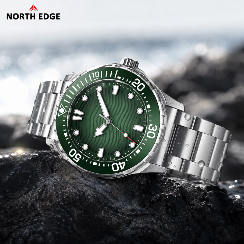 Outdoor Adventure Watches - นาฬิกาดำน้ำ North Edge TRITON สำหรับนักดำน้ำและผู้ที่ชื่นชอบกิจกรรมกลางแจ้ง ชาร์จพลังงานแสงอาทิตย์