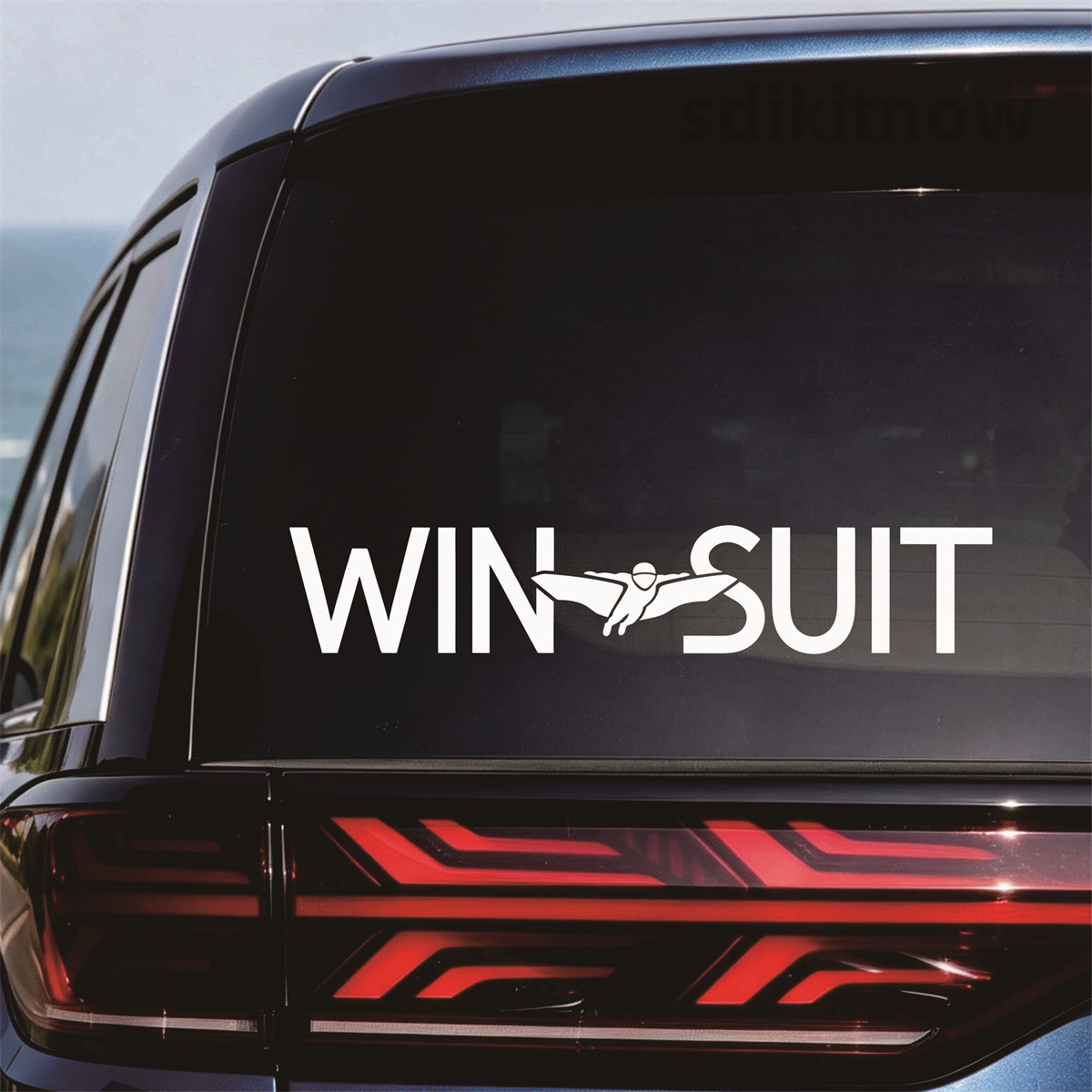 Outdoor Adventure Jeep - สติ๊กเกอร์ไวนิลลายนักบินสูทสำหรับรถยนต์ กีฬาผาดโผน ผจญภัยกลางแจ้ง กันน้ำ ติดกระจก สำหรับ