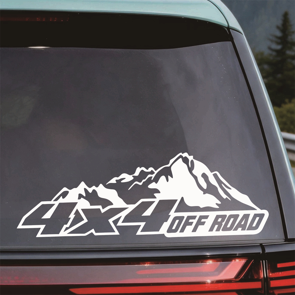 Outdoor Adventure Jeep - สติ๊กเกอร์ไวนิลตกแต่งรถออฟโรด 4x4 สำหรับการผจญภัยกลางแจ้ง ติดประตูข้างตัวรถ เหมาะสำหรับรถจี๊ป โตโยต้า