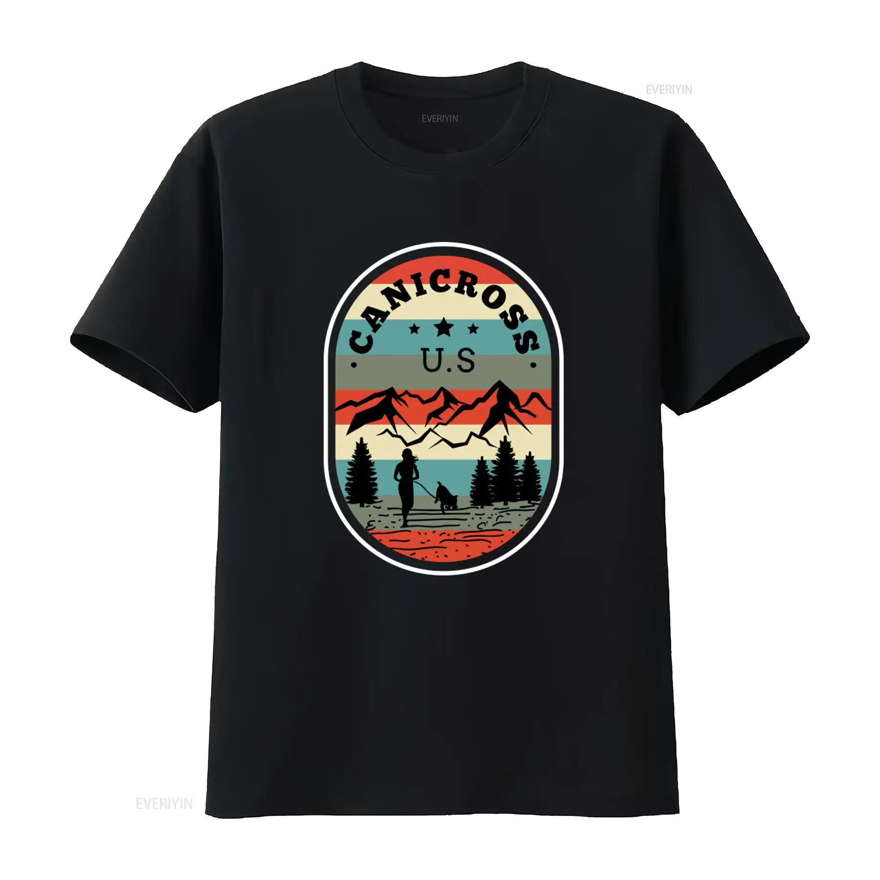 Outdoor Adventure Wear - เสื้อยืดลายกราฟิก U S Canicross Trail Running