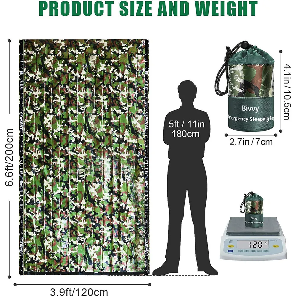 ถุงนอนฉุกเฉิน PE ลายพรางกันน้ำ - Outdoor Adventure Kit บทวิจารณ์และราคา