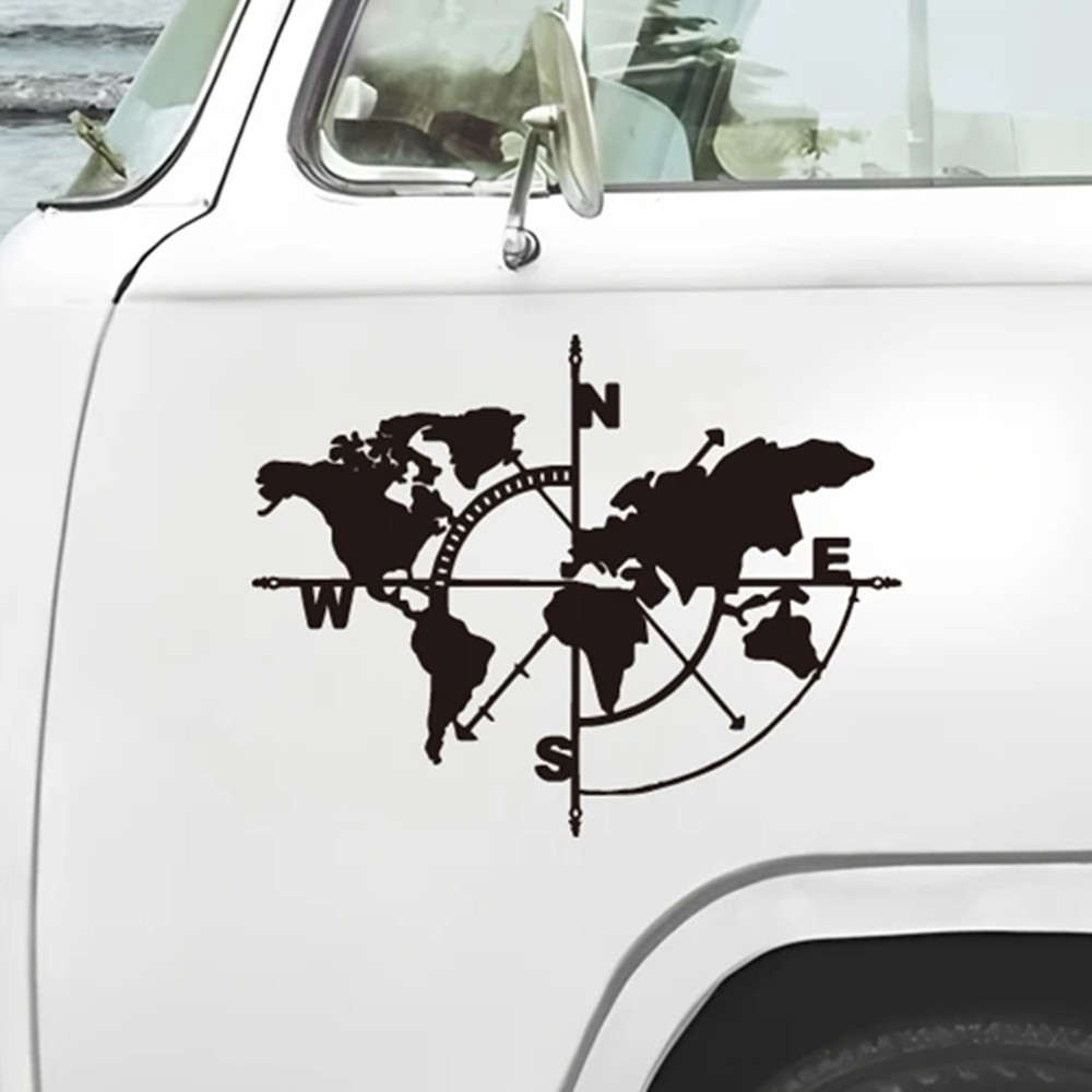 สติ๊กเกอร์ไวนิลแผนที่โลกพร้อมเ - Outdoor Adventure Jeep บทวิจารณ์และราคา