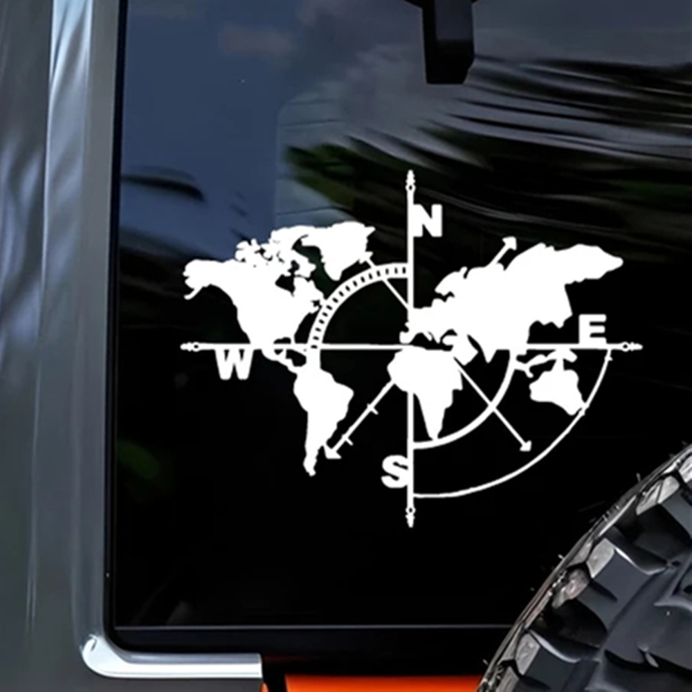 สติ๊กเกอร์ไวนิลแผนที่โลกพร้อมเ - Outdoor Adventure Jeep บทวิจารณ์และราคา