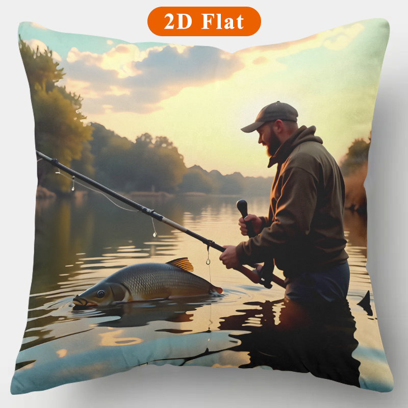 ปลอกหมอนอิงลายชายตกปลาตอนพระอา - Outdoor Adventure At บทวิจารณ์และราคา