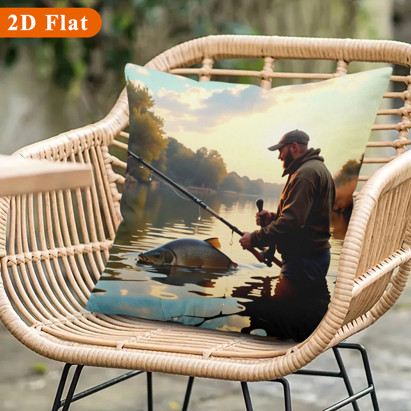 ปลอกหมอนอิงลายชายตกปลาตอนพระอา - Outdoor Adventure At บทวิจารณ์และราคา