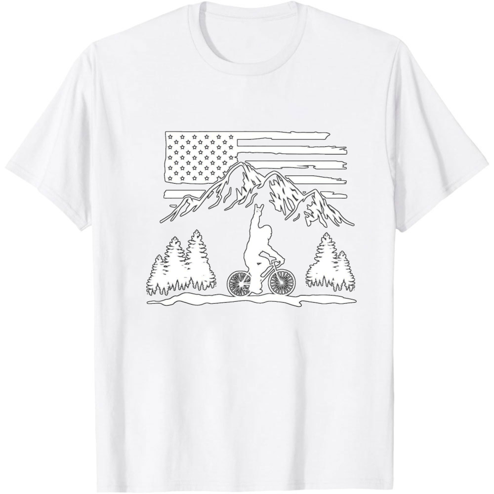 เสื้อยืดผู้ชายลายธงชาติสหรัฐฯ  - Outdoor Adventure Usa บทวิจารณ์และราคา