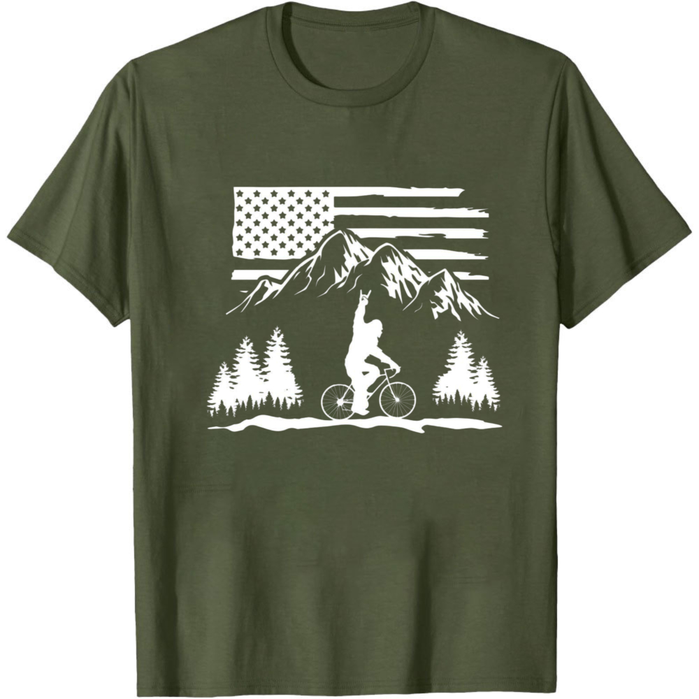เสื้อยืดผู้ชายลายธงชาติสหรัฐฯ  - Outdoor Adventure Usa บทวิจารณ์และราคา