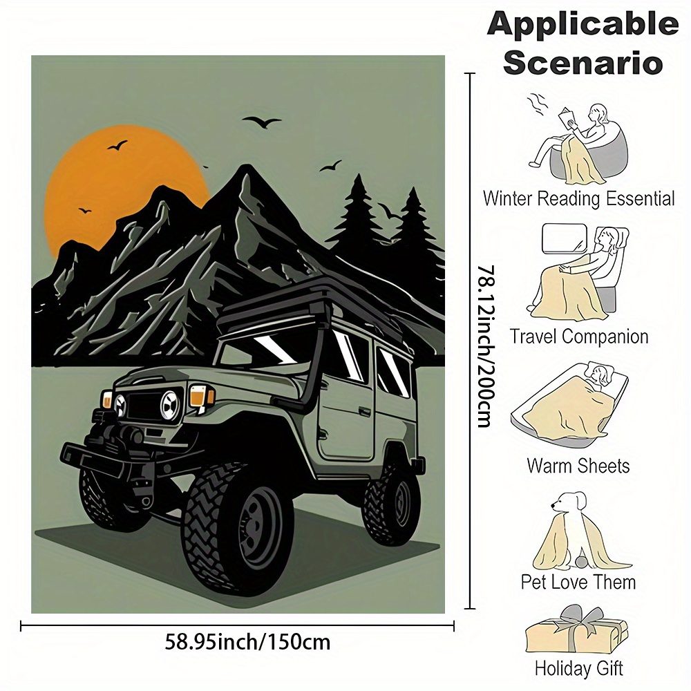 ผ้าห่มลายรถจี๊ปสำหรับแคมป์ปิ้ง - Outdoor Adventure Jeep บทวิจารณ์และราคา