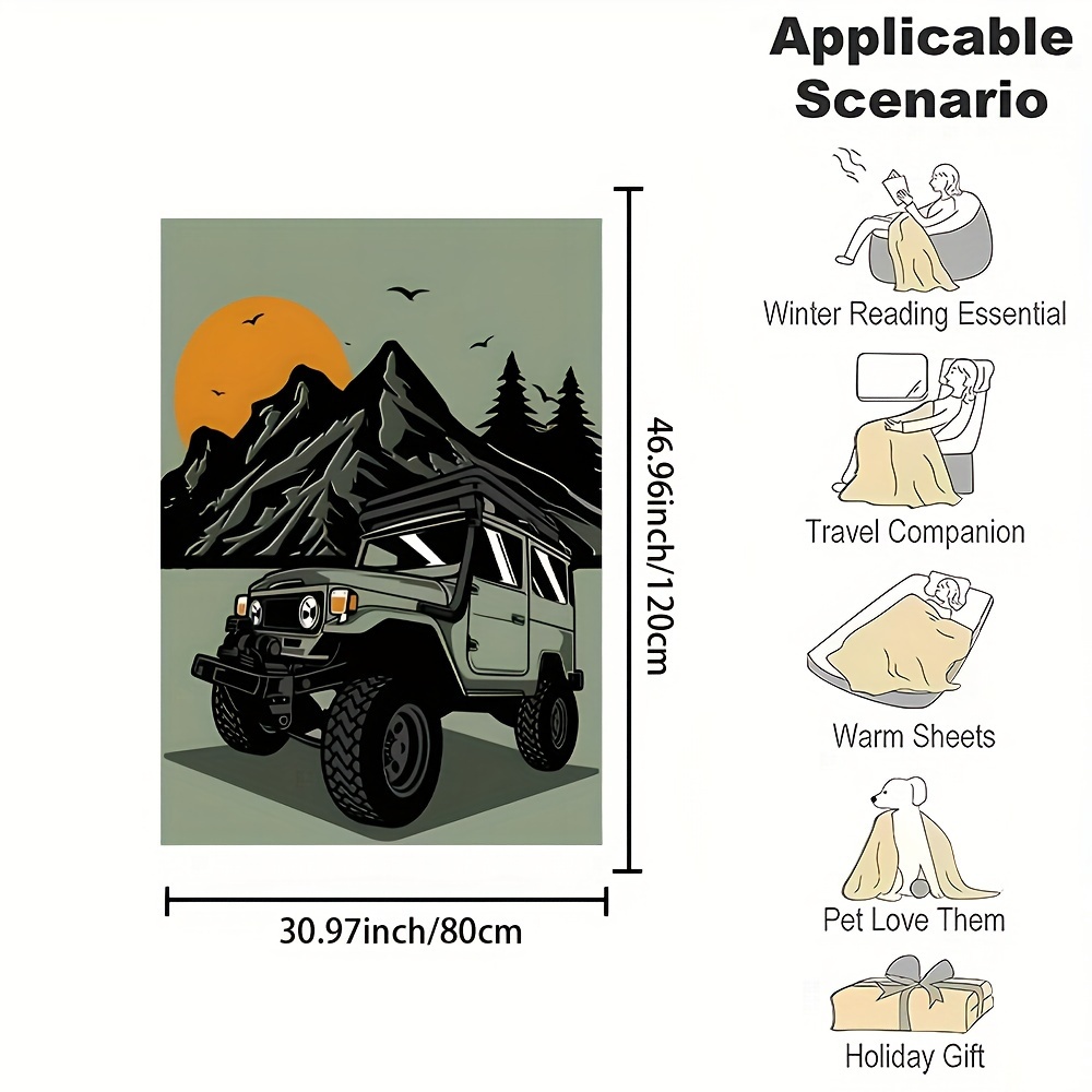 ผ้าห่มลายรถจี๊ปสำหรับแคมป์ปิ้ง - Outdoor Adventure Jeep บทวิจารณ์และราคา
